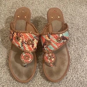 Multicolor Jack Rogers wedges 9.5